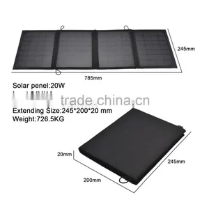 2016 New Arrival 20W Foldable Outdoor Camping Emergency Solar Bag Foldable Solar Panel for Laptop thumbnail-5