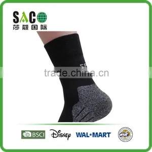 Custom Grey Melange Foot Black Cotton Sports Socks thumbnail-3