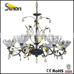 Antique G4 Bulbs Wrought Iron Frame Paint Vintage Children Chandelier thumbnail-1