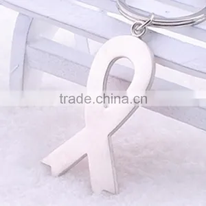 XL-KC51201 Fashion Alloy Keychain, Metal Red Ribbon Keychain AIDS Keychain thumbnail-3