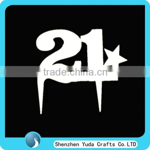 18 Eighteen Number Monogram Acrylic Cake Topper, Anniversary Birthday Party Cake Topper thumbnail-3