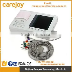 CE Certified 12 LEAD 3 Channel ECG EKG Machine Electrocardiograph Electrocardiogram With Thermal Recorder thumbnail-1