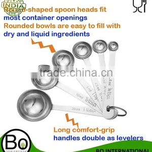 11-Piece Stainless Steel Measuring Spoons/Cups Set - Premium Stackable Tablespoons Measuring Set for Dry and Liquid Ingre thumbnail-3