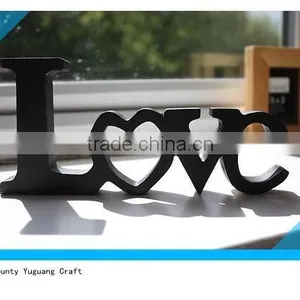 Painted MDF Love Letters Black and Red Color Wooden Letter thumbnail-1