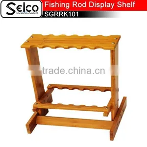 40cm*29cm*63cm Bamboo Fishing Rod Display Rack, 12pcs Rods thumbnail-1