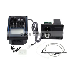 High Quality EQLC-5 5-Band EQ Equalizer System Acoustic Guitar Preamp Piezo Pickup LCD Screen Tune thumbnail-1