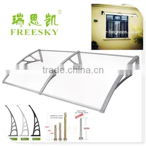 Plastic Aluminum Outdoor Metal Roof Retractable Polycarbonate Awning Door Canopy thumbnail-2