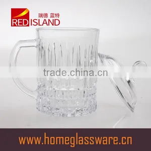 Crystal Glass Mug Glass Tea Cup With Handle&glass Lid thumbnail-2