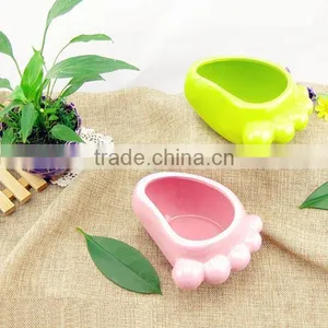 Home Ornaments Colorful Small Foot Shape Ceramic Flower Pot thumbnail-2