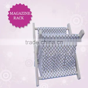 Customed Color and Size Paulownia Wooden Magazine Rack, Newspaper Basket, Magazine File/spice Rack thumbnail-3