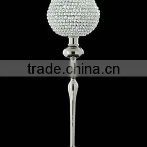 Crystal Ball Centerpiece, Tall Wedding Centerpiece, Crystal Centerpiece for Wedding Table thumbnail-1