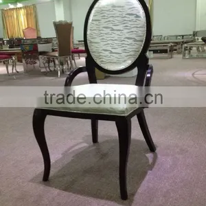 Round Back PU Leather Seat Dinning Chair With Armrest thumbnail-1