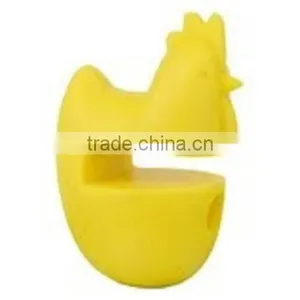 Silicone Hen or Pig Pot Clip Heat Resistant Spoons Holder thumbnail-5