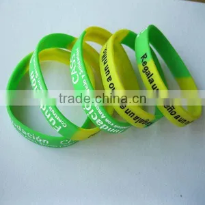 2 Section Color of Silicone Wristband thumbnail-1