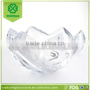 4'' Heavy Glass Serving Bowl, Crystal Glass Candy Bowl thumbnail-1