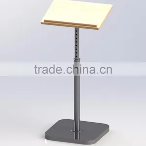 LCT 4103 Wood Lectern With Metal Base thumbnail-1