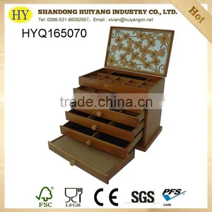 FSC Custom Wood Jewelry Box Wholesale thumbnail-1
