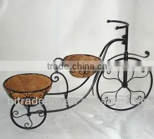 Bicycle Plant Holder With Coconut thumbnail-1