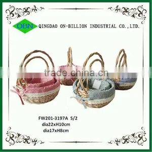 Lovely Decorated Willow Basket Flower Girl thumbnail-1