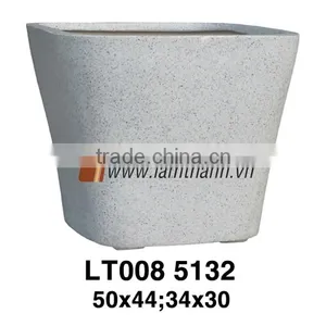 Vietnam Planter Wholesaler Rustic Indoor Decorative Elegant Poly Marbele thumbnail-1