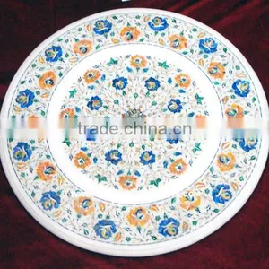 Marble Inlaid Table Top, Inlaid Table Tops, Pietra Dura Marble Inlay Table Tops thumbnail-1