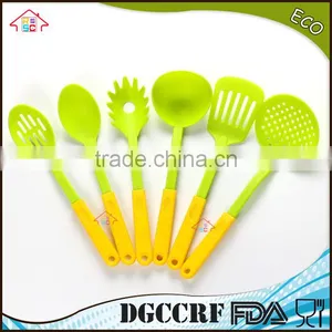 NBRSC Set of 6 Pieces Nylon Kitchen Utensil Plastic Cooking Tools Ladle Slotted Strainer Spatula Spoon Solid thumbnail-2