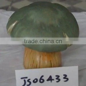 Porcelain Mushroom Decoration Green Color Handmade thumbnail-1