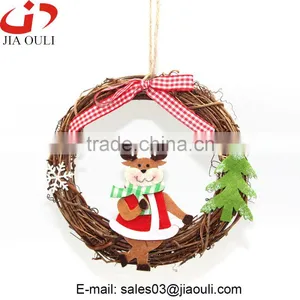 Hot Sales Christmas Decoration Christmas-crafts, Rattan Christmas Wreath Ornament thumbnail-1