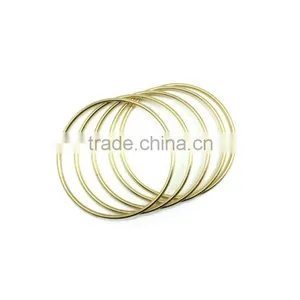 Brass Plate O Ring, High Quality Bright Color Metal O Ring for Handbag Round Ring, Butt Welded Steel Wire Rings ID 2" thumbnail-1