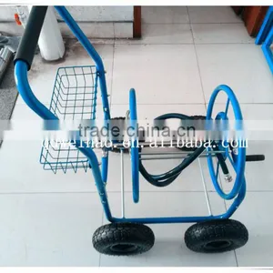 Portable Water Pipe Cart ,metal Four Wheel Garden Hose Reel Cart ,Garden Sprinkler Cart thumbnail-3