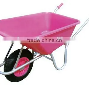 Pink Green Color Plastic Tray Wheel Barrow WB6414P thumbnail-1