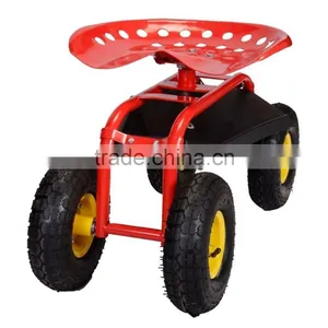 Rolling Garden Cart Work Seat,Garden Seat With Four Wheels,Heavy Duty Truck Seat thumbnail-3