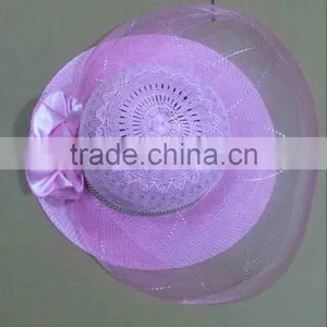 Cheap Lace Hollow Summer Lady Straw Hat for Weddings thumbnail-4