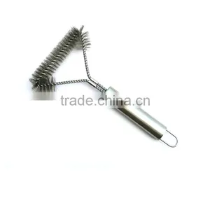 Wholesale Factory 12'' Bbq Cleaning Brush Brass Wire BBQ Grill Cleaning Brush BBQ Grill Brush thumbnail-3