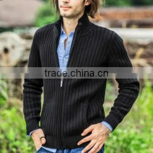 Men's Stripes Pullover Nice Cotton Cashmere Sweater/Men Slim Collar Cotton Sweater thumbnail-1