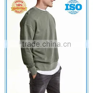 Men's Washed Sweatshirt Cut&sew Sweater thumbnail-1