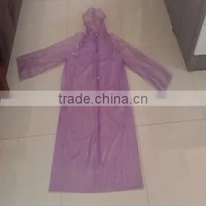 Long Waterproof Disposable Plastic Raincoat Rain Poncho With Sleeve and Hood thumbnail-3