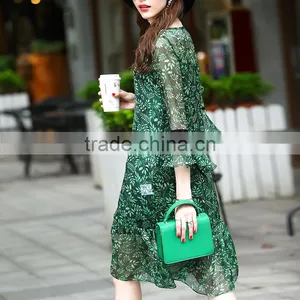 Feeling Girl Dress African Print Designs Pakistani Chiffon Dress thumbnail-3