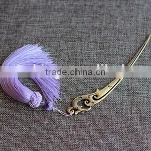 Chinese Classical Tassel Metal Bookmark High End Creative Bookmark for Students Gifts thumbnail-1