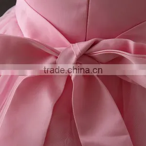2017 Girls Dresses Children Frocks Designs Pink Lovely Bow-knot Vietnam 1 Year Baby Girl Dresses Images First Communion Dresses thumbnail-6