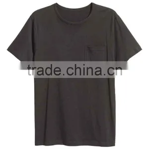 2017 Fashion Mens Pocket T-Shirt Round Neck OEM Service Short Sleeve Wholesale China Supplier thumbnail-2