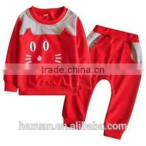In Stock 2014 Autumn New Long Sleeve Baby Boys Clothes Fashion Velvet Children Clothing Girl 2 Pcs Sets thumbnail-3