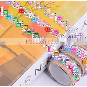 1.6cm*1m Acrylic Rhinestone Decorative Washi Adhesive Tape thumbnail-3