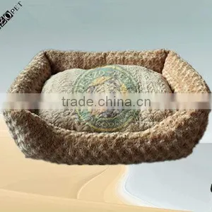 Super Short Velour Dog Bed thumbnail-1