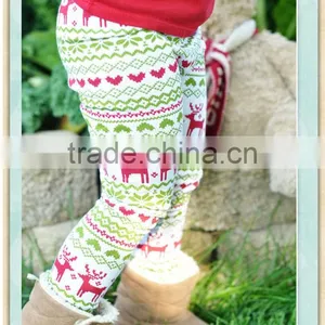 Baby Girls Toddler Christmas Leggings Reindeer Snowflake Deer Leggings Pants Trousers thumbnail-2