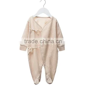 Organic Cotton Baby Romper Organic Long Sleeve Baby Onesie thumbnail-2