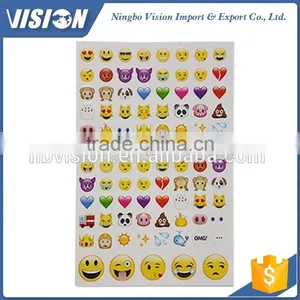 Hot Sale Emoji Kiss Cut Sticker Sheet,Custom Sticker Sheet thumbnail-1