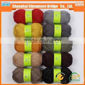 Hand Knitting Yarn Supplier Hot Sales Cheapest Price Blended Acrylic Polyester Lurex Yarn in High Quality thumbnail-5