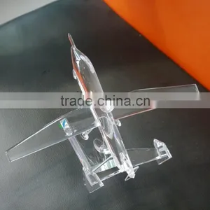 Noble Customized Made Crystal Airplane Model With Logo and Text Engraved Free thumbnail-4