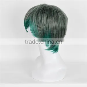 Factory Wholesale Harajuku Green Short Hair Wig For Man Couple Cosplay Fake Hair Wig MOQ 1pcs thumbnail-4